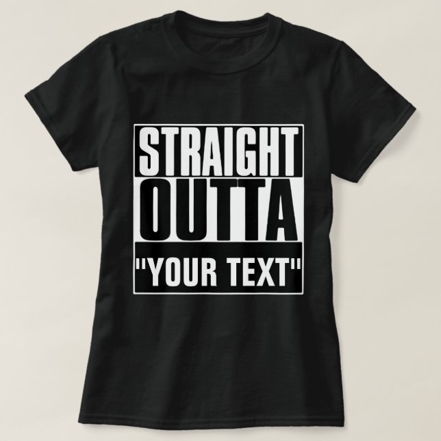 RAKARE OUTTA "TEXT" T-SHIRT (Design framsida)