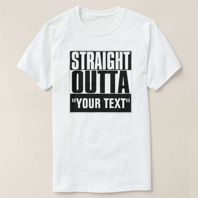 RAKARE OUTTA "TEXT" T-SHIRT (Design framsida)