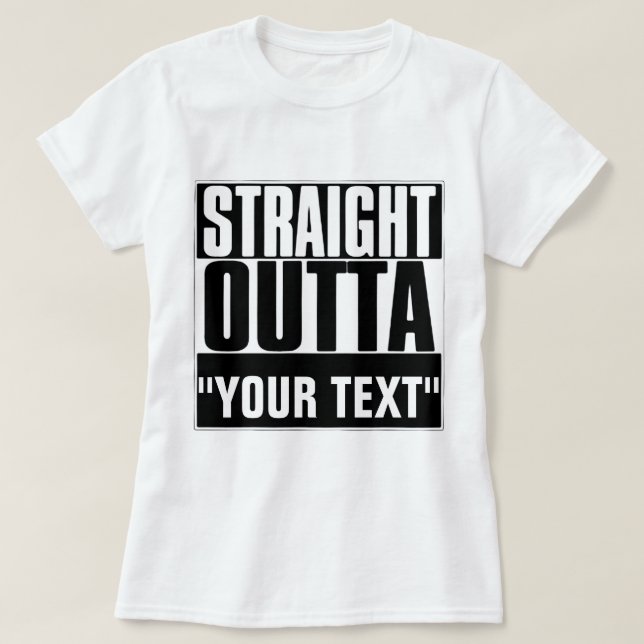 RAKARE OUTTA "TEXT" T-SHIRT (Design framsida)