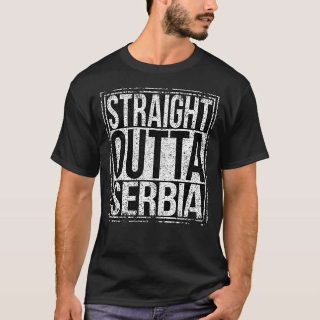 Rakare utlandet Serbien T Shirt (Framsida)