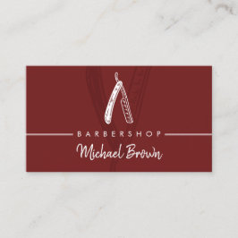 Rakbarber Burgundy Visitkort