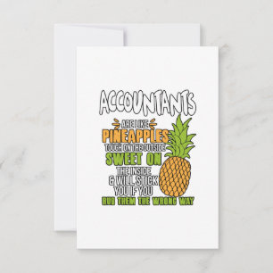 Räkenskaperna är som ananas. tack kort