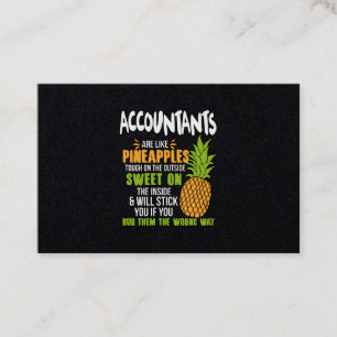 Räkenskaperna är som ananas. visitkort