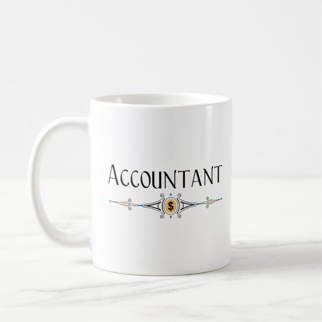 Räkenskapsdekorativ linje kaffemugg (Vänster)