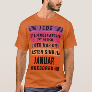 Räkenskapsfödelsedag Januari, född skatterådgivare T Shirt