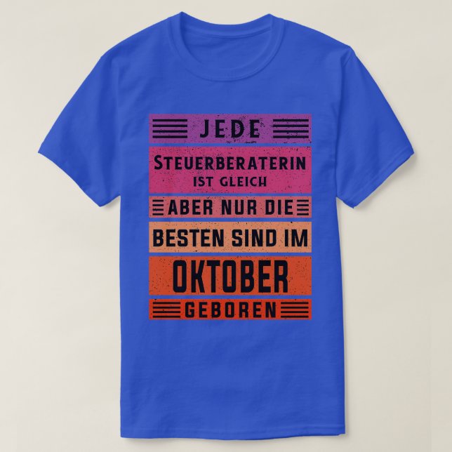 Räkenskapsfödelsedag, skatterådgivare född i oktob t shirt (Design framsida)