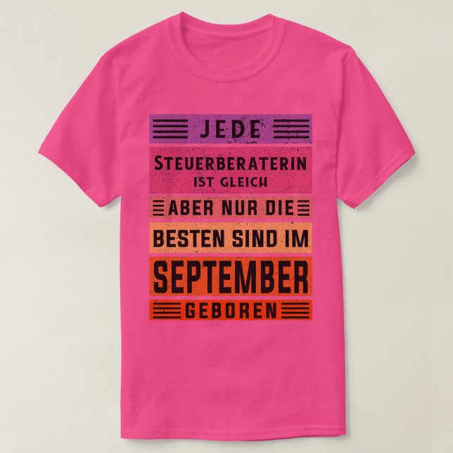 Räkenskapsfödelsedag, skatterådgivare född i septe t shirt (Design framsida)