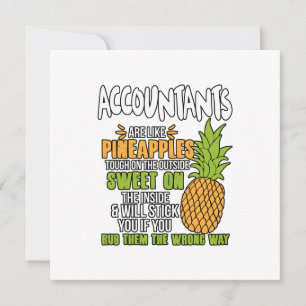 Räkenskapsförare är som ananas. anteckningskort