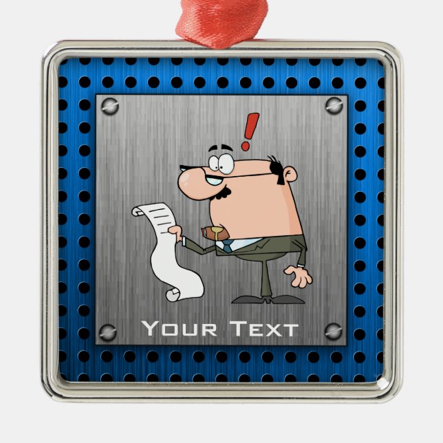 Räkenskapsförare; Brshed metall-look Julgransprydnad Metall (Framsidan)