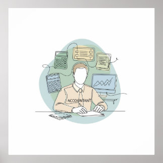 räkenskapsförare, enkel minimal konst på en rad, k poster