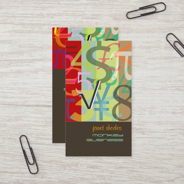 Räkenskapsförare, finansiell rådgivare visitkort (Fram/Back In Situ)