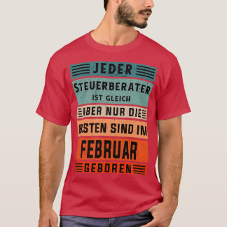 Räkenskapsförare födelsedag, februari, född reviso t shirt