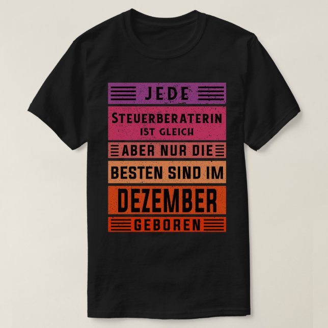 Räkenskapsförare födelsedag i december, född skatt t shirt (Design framsida)