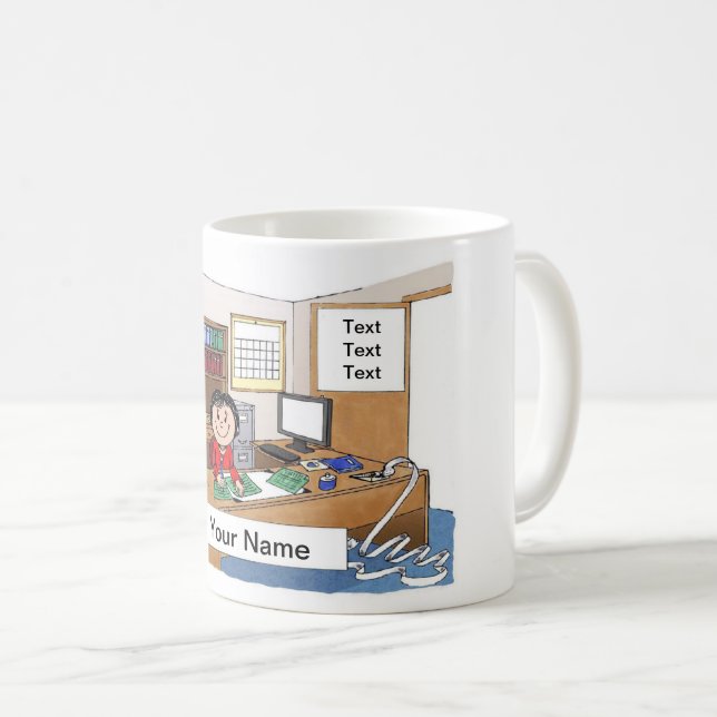 Räkenskapsförare, kvinnor kaffemugg (Framsida höger)