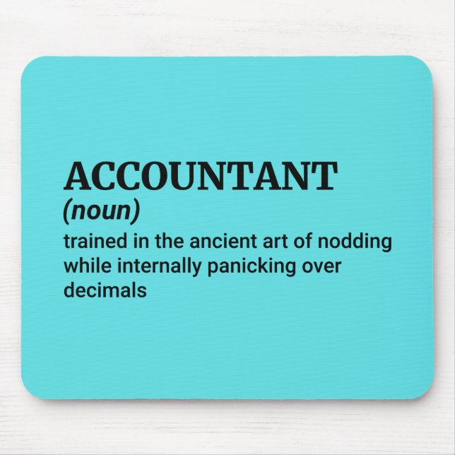 Räkenskapsförare på arbetsplatsen - Behålla och fi Musmatta (Framsidan)