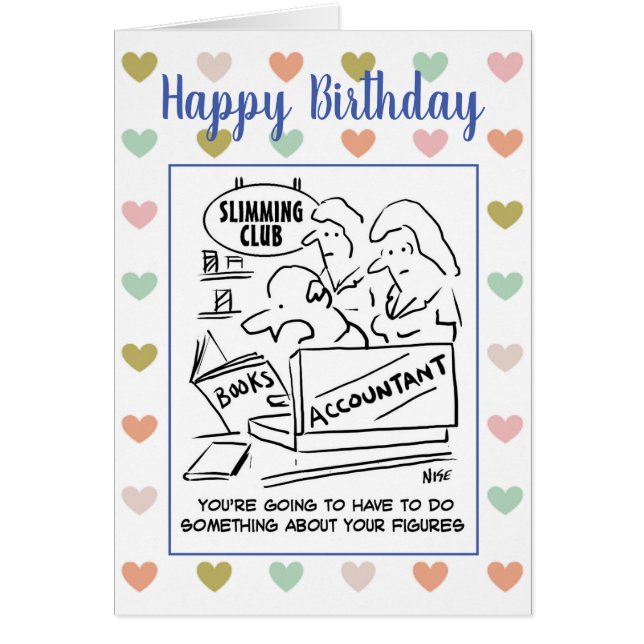 Räkenskapsförare på en limming-Klubb Hälsningskort (Framsidan)
