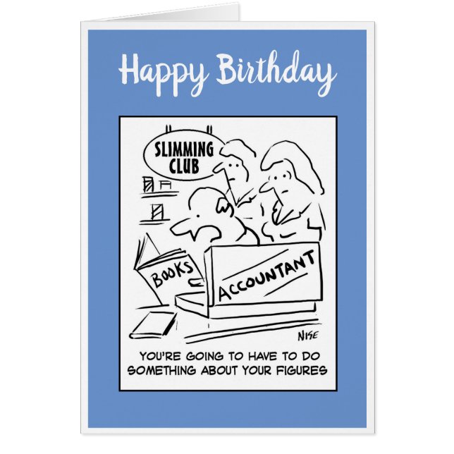 Räkenskapsförare på en limming-Klubb Hälsningskort (Framsidan)