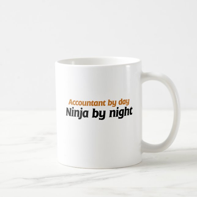 Räkenskapsförare per dag Ninja per natt Kaffemugg (Höger)