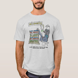 Räkenskapsförare som använder en abacus på jobbet. t shirt