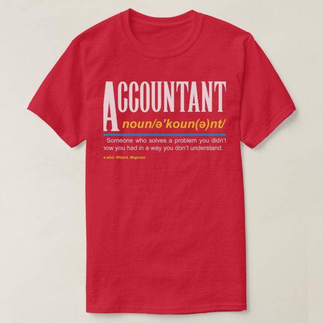 Räkenskapsförare som löser problem I-guiden T Shirt (Design framsida)
