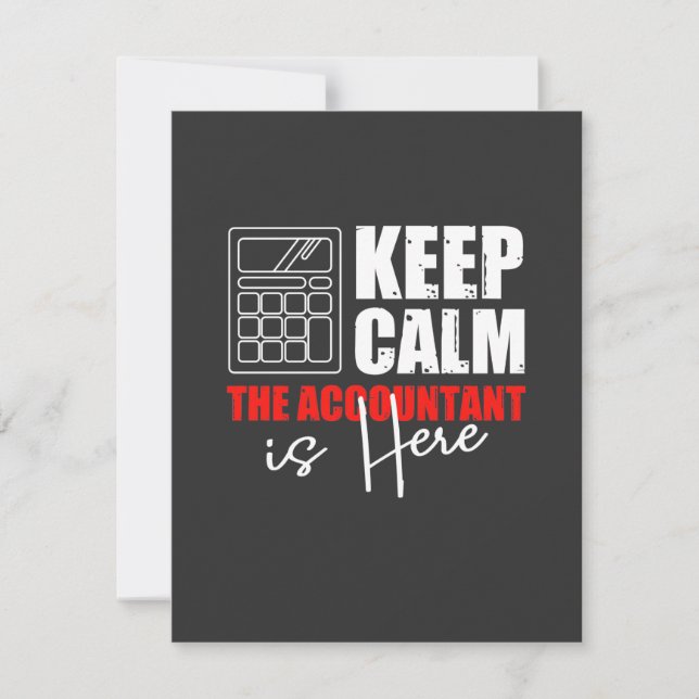 Räkenskapsföraren är här tack kort (Framsida)