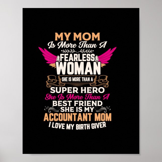 Räkenskapsföraren Gift | Hon är min revisor Mamma Poster (Framsidan)