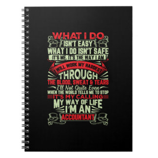 Räkenskapsföraren Gift | Mitt levnadssätt är en re Anteckningsbok