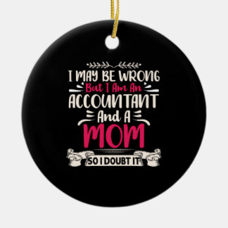 Räkenskapsföraren Gift | Räkenskaper och Mamma Julgransprydnad Keramik