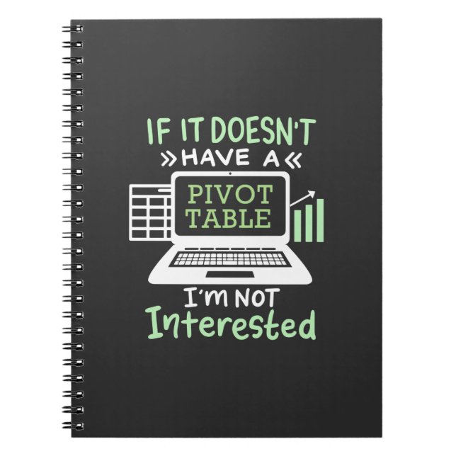 Räkenskapsföraren har en pivottabell Bord Anteckningsbok (Framsidan)