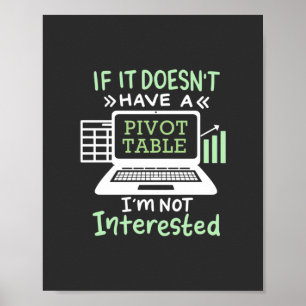 Räkenskapsföraren har en pivottabell Bord Poster
