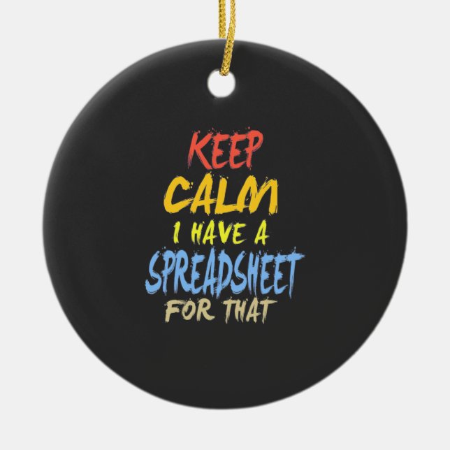 Räkenskapsföraren har ett kalkylblad för detta julgransprydnad keramik (Framsidan)