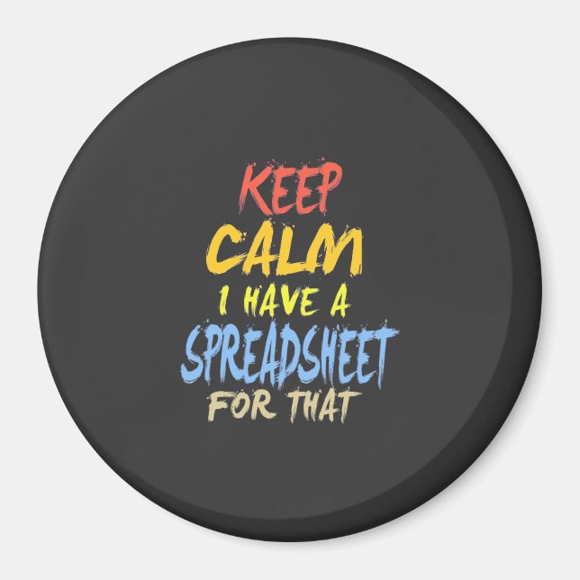 Räkenskapsföraren har ett kalkylblad för detta magnet (Framsidan)