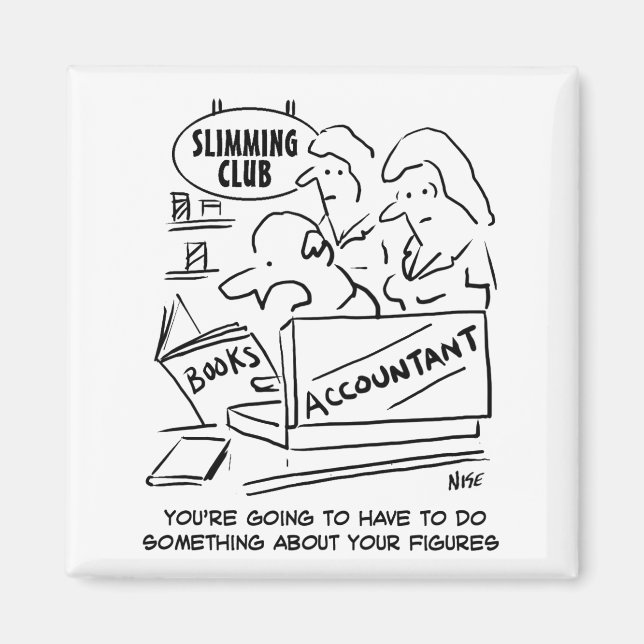 Räkenskapsföraren kontrollerar Bokar på en Slimmin Magnet (Framsidan)