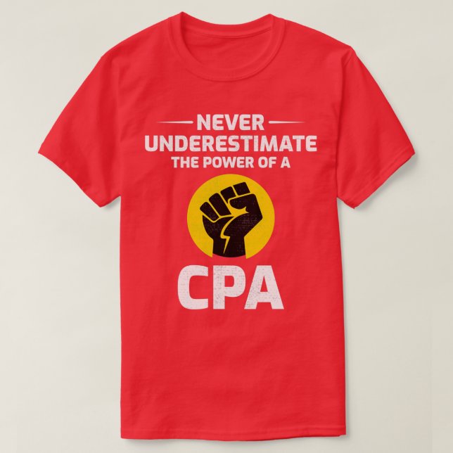 Räkenskapskonton Cpa Student Funny Gift T Shirt (Design framsida)