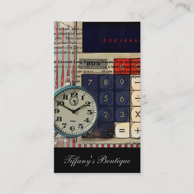 Räkenskapsräknare för matematisk finansiell rådgiv visitkort (Framsida)