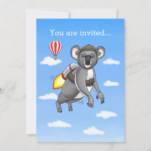 Raket Koala Björn Inbjudningar