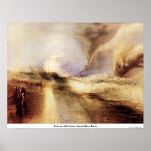 Raket och blått tänder vid den Joseph Mallord Poster