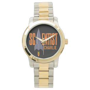 Raket Scientist-anpassade namnbevakning Armbandsur