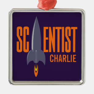 Raket Scientist-eget namn - ornament