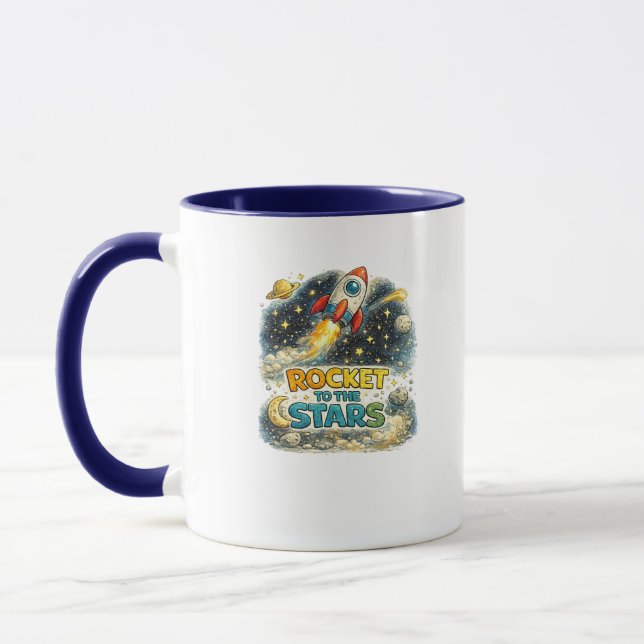 Raket till stjärnorna Söt rymdkaffemugg Mugg (Vänster)