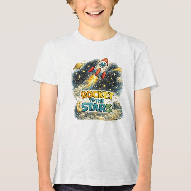 Raket till stjärnorna t shirt (Framsida)