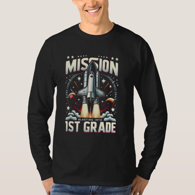 Raketavfall från första Klass Back to school T Shirt (Framsida)