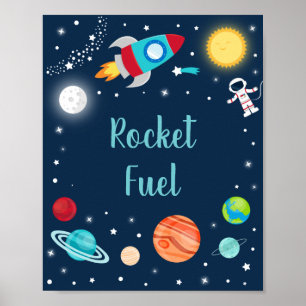 Raketbränsle Raketplan Frakt Planets födelsedag Poster