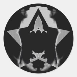 Raketdesign Runt Klistermärke