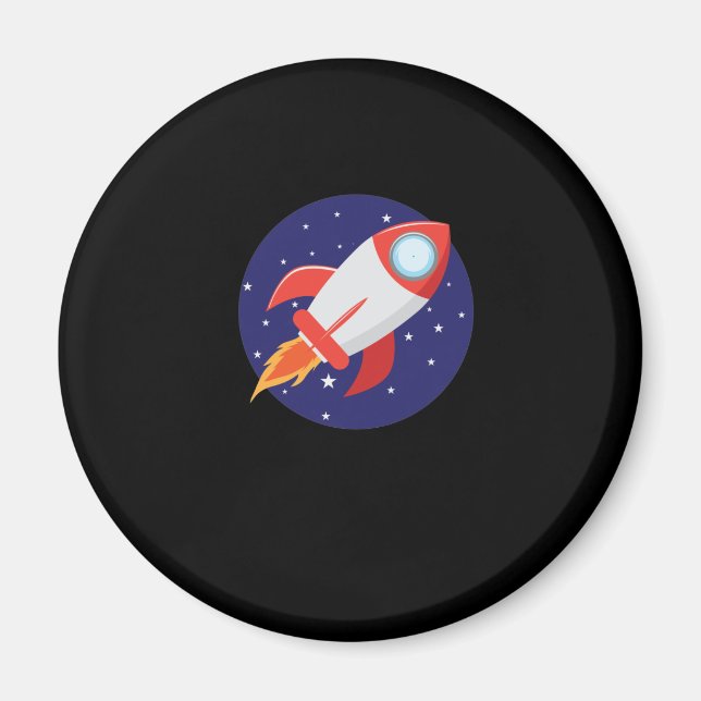 Rakete mit Sternen Magnet (Framsidan)