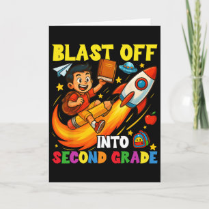 Raketen Blastr Off i andra klass Rolig Ck till Sch Kort