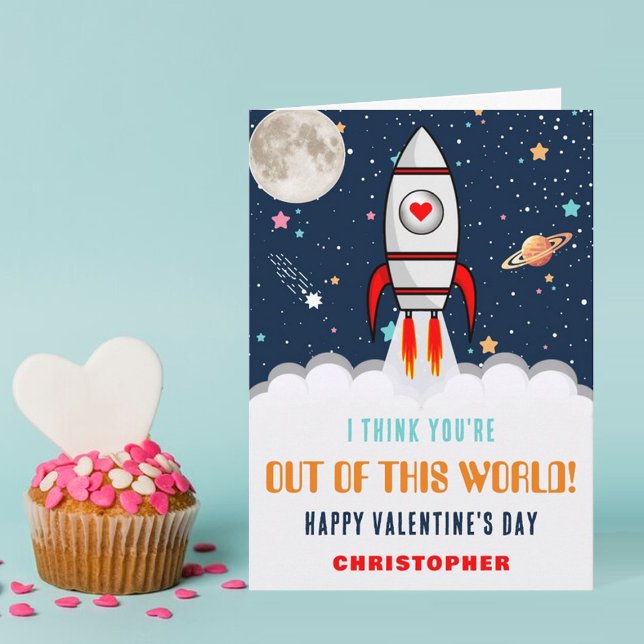 Raketens Frakt ut ur denna Alla hjärtans världsdag Kort (Skapare uppladdad)