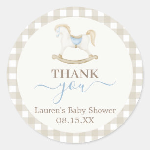 Raketera horse Baby Shower Round Sticker Runt Klistermärke