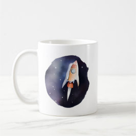 Raketering i stjärnor: Whimsical Space Journey Kaffemugg