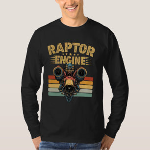 Raketforskare Starship Raptor-motor för rymden T Shirt